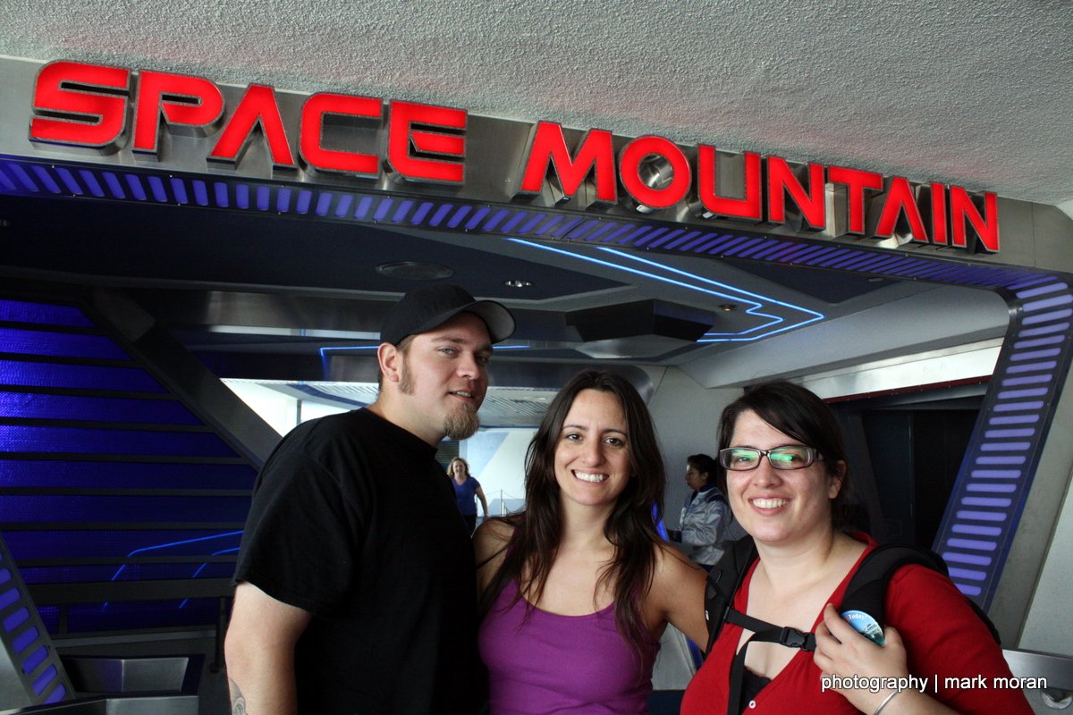 Standing in front of Space Mountain