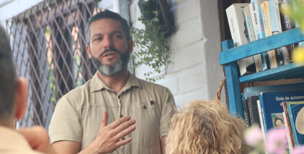 A man talking to a group