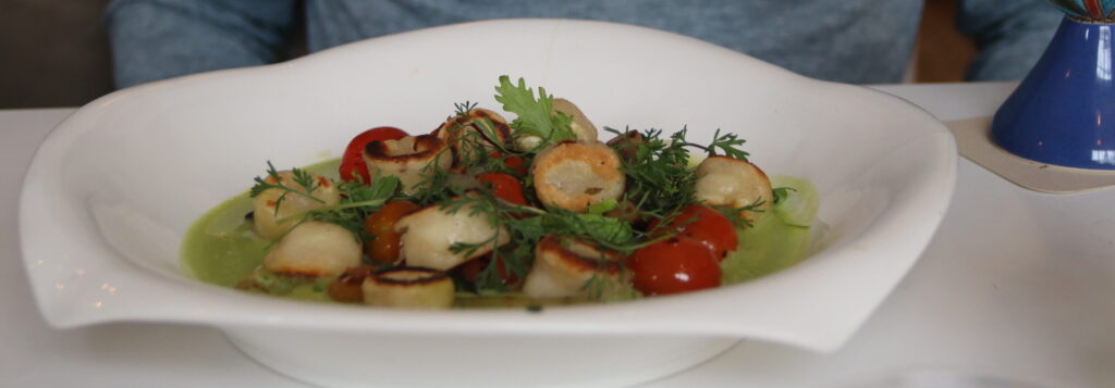 a plate of yuca gnocchi