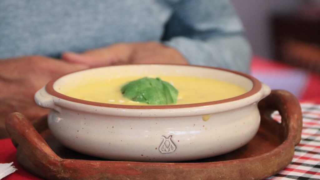 a potato and corn soup