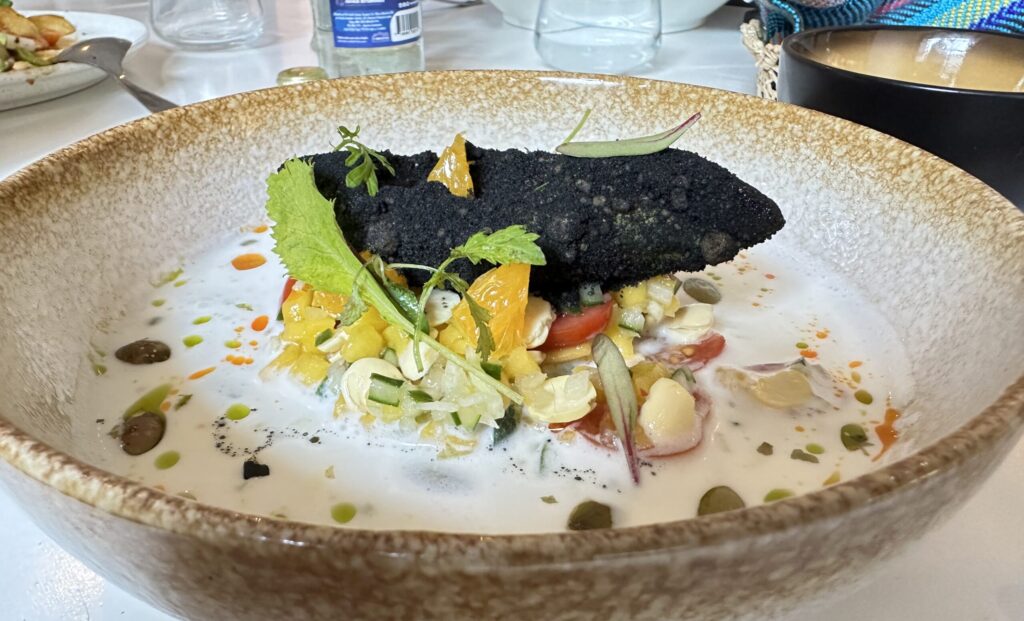a dish of food