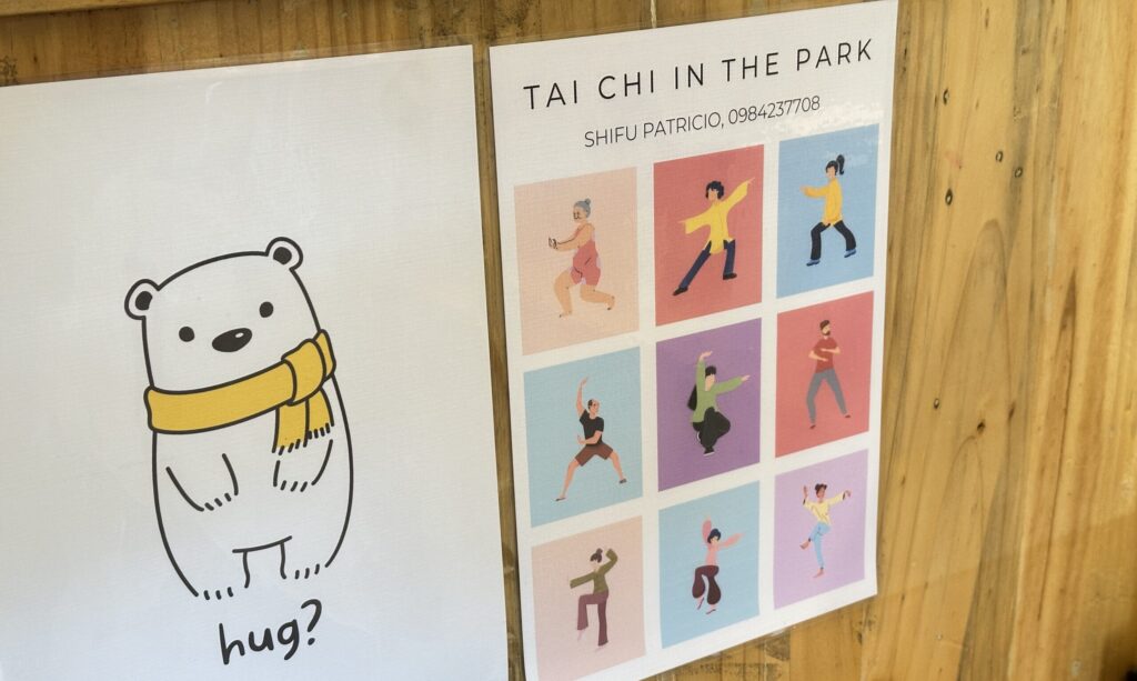 A sign for Tai Chi in the Park
