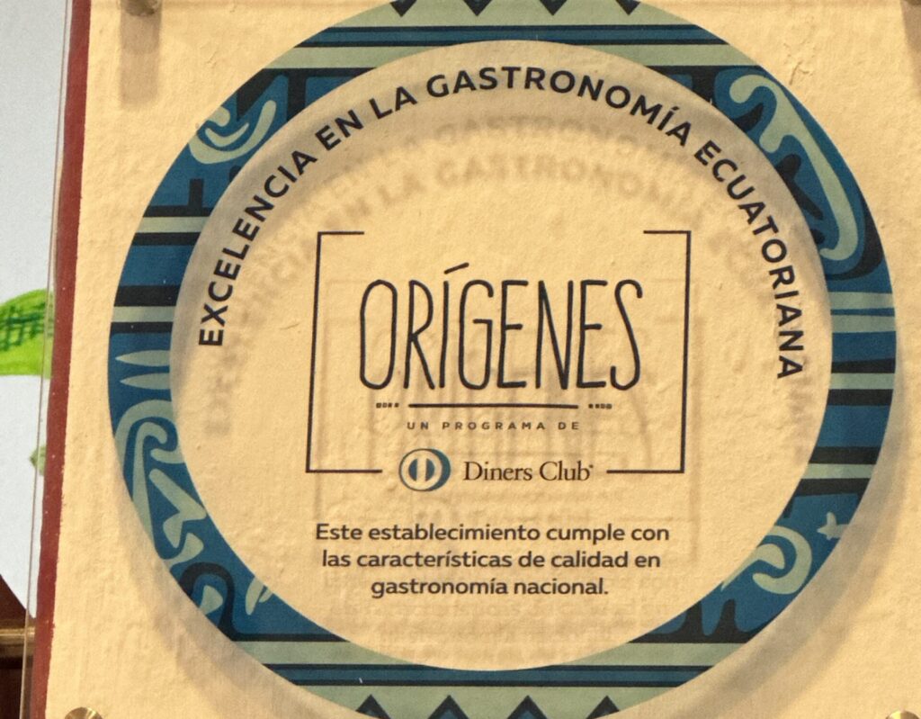 A Diners Club plaque for a restaurant