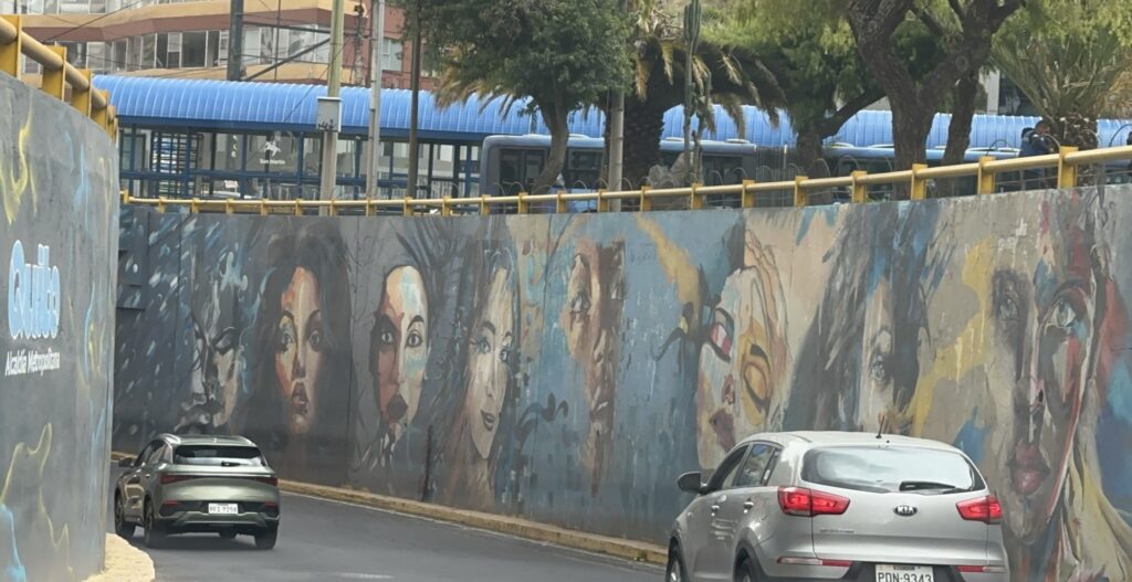 murals on a tunnel entrance wall