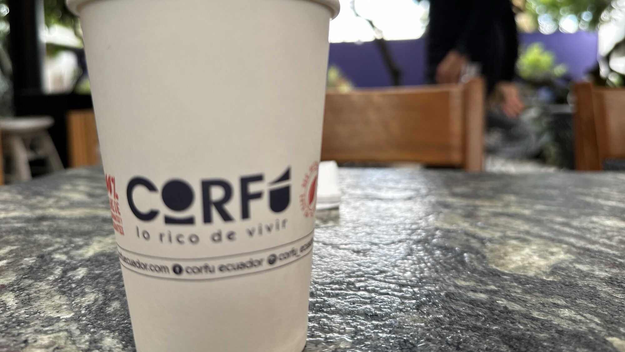 Paper cups from Corfu Cafe