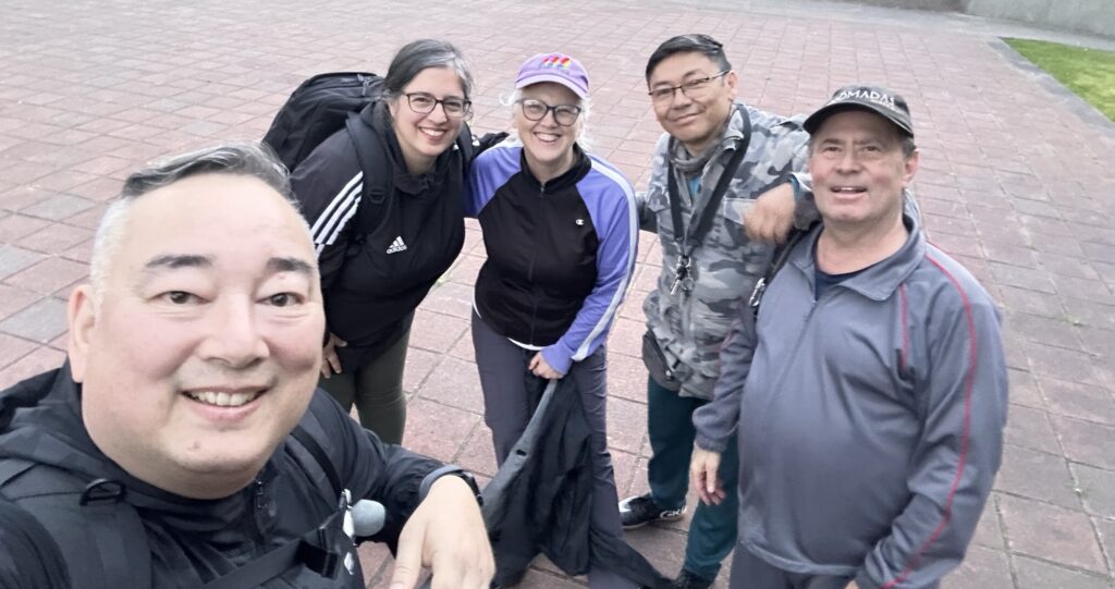 A group of friends taking a selfie