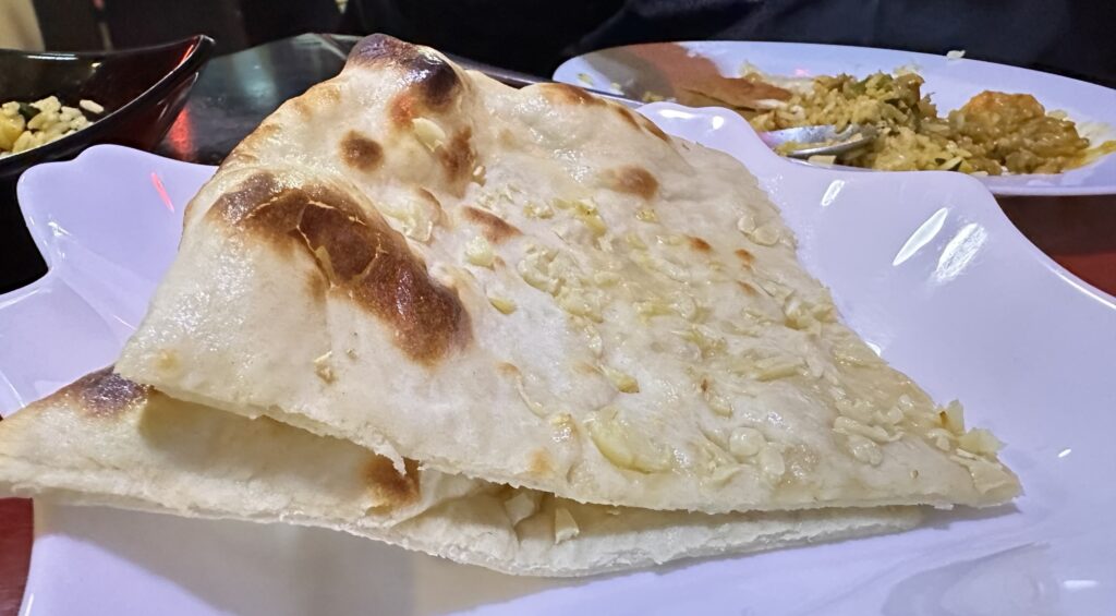 nan bread on a plate