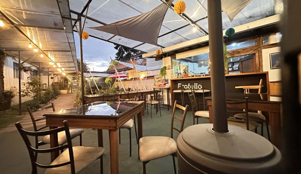 tables at fratello vegan restaurant