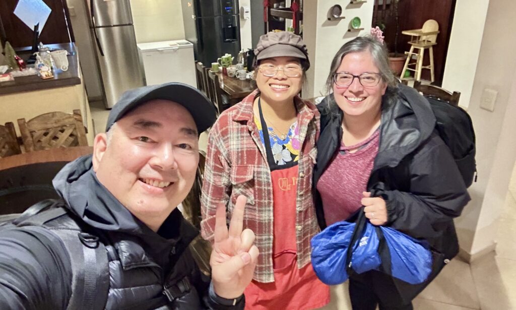 Getting a selfie with Theresa, one of the owners of Ta'Lico in Cuenca