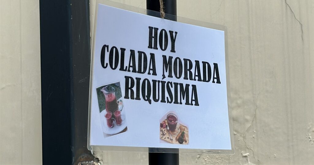 A sign for Colada Morada