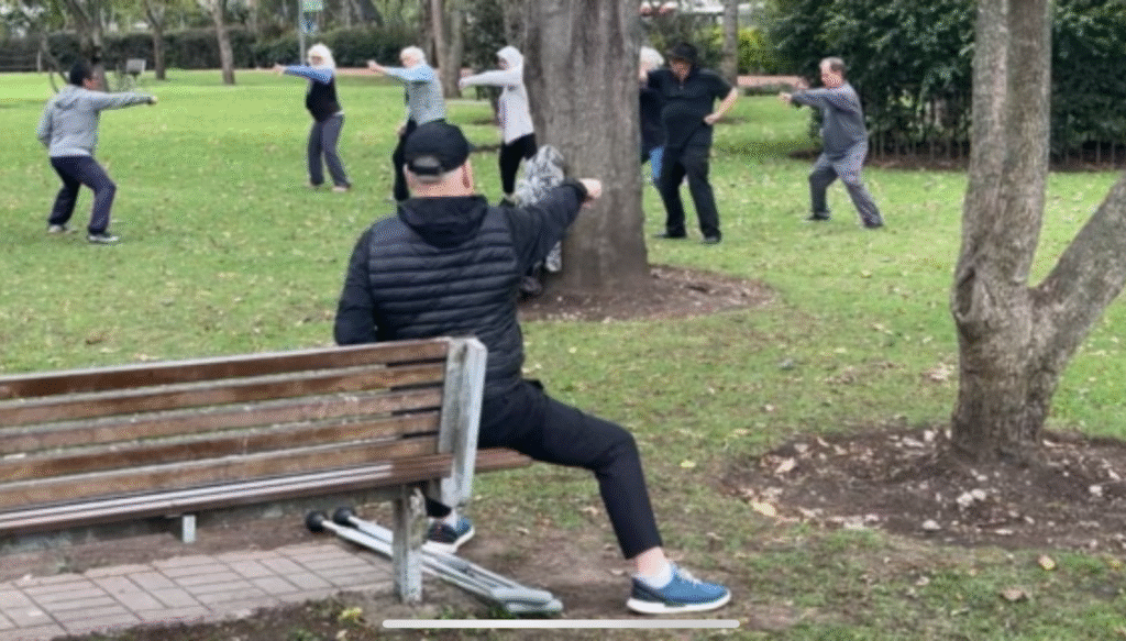 One of the Ba Duan Jin exercises