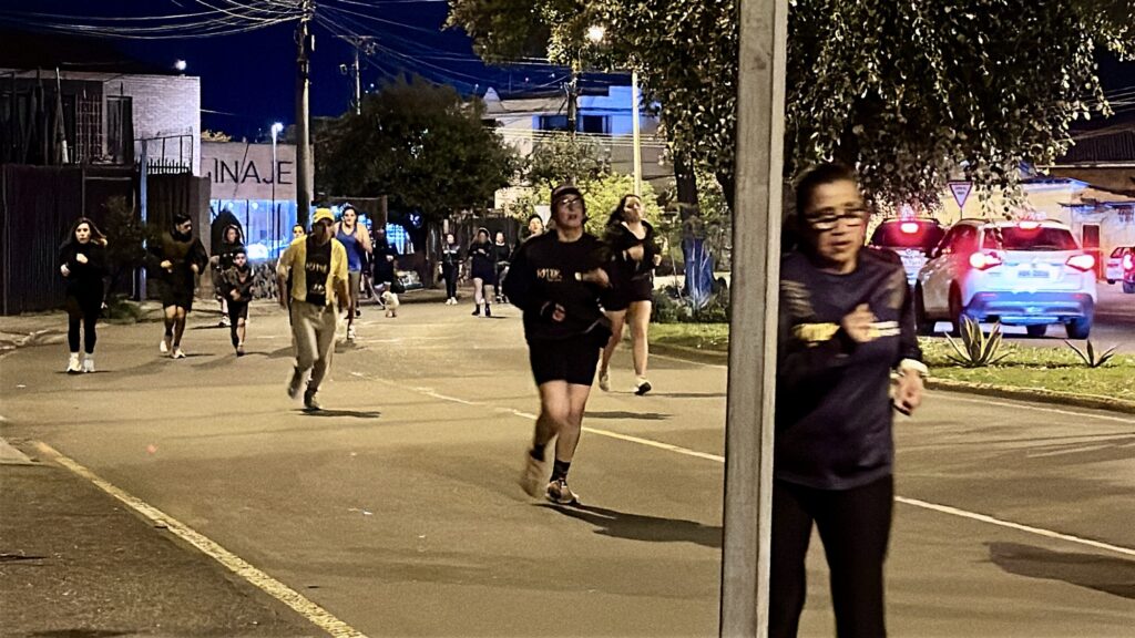 Running race on the road