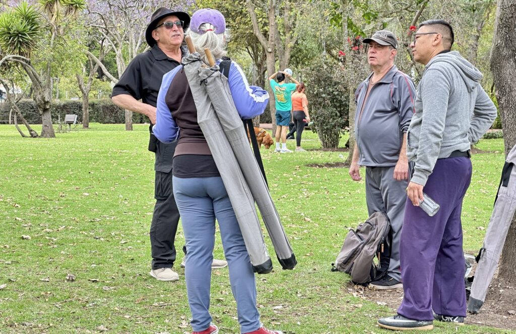 group of people in the park
