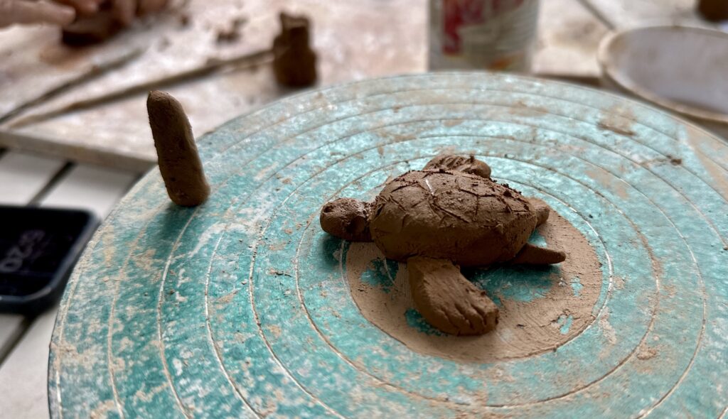a small ceramic turtle