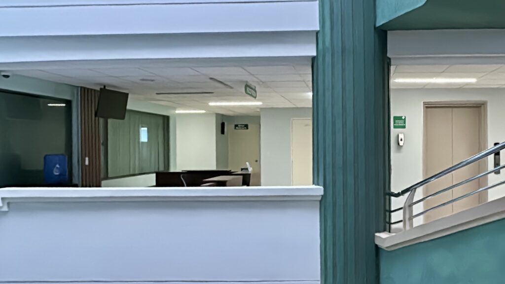 Looking across a room