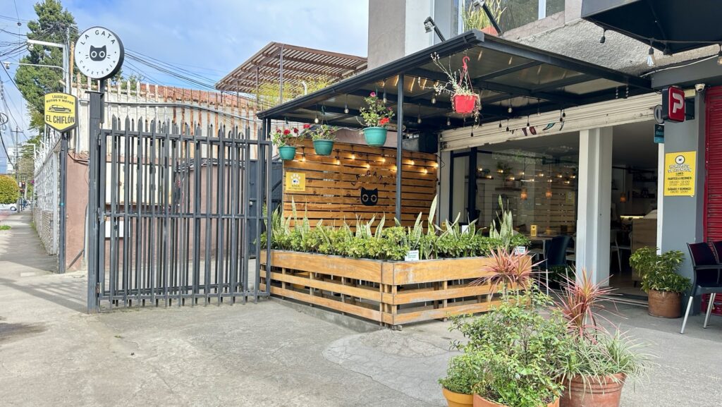 outside of a restaurant