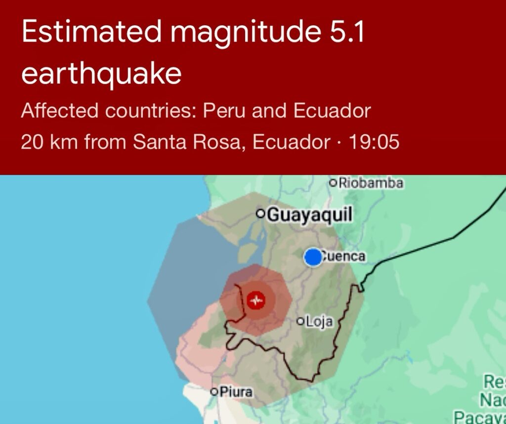 earthquake in ecuador