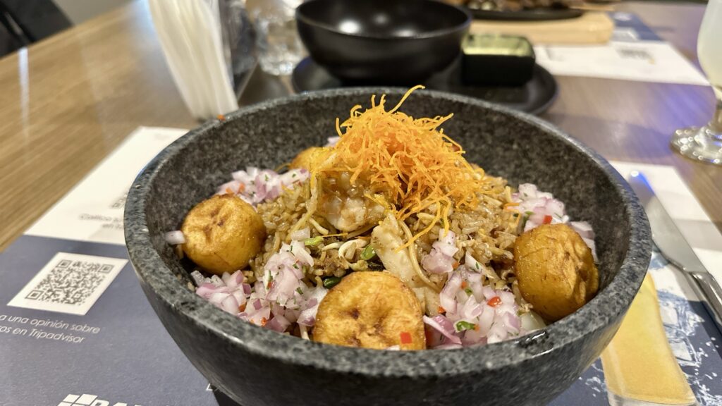 Peruvian fried rice dish