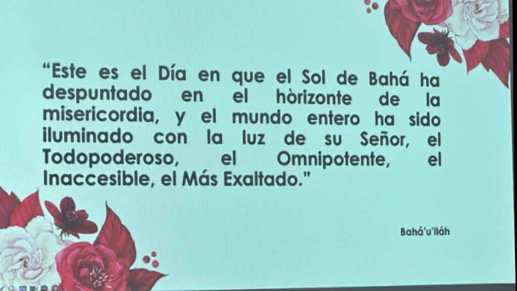 A Baha'i quote in Spanish