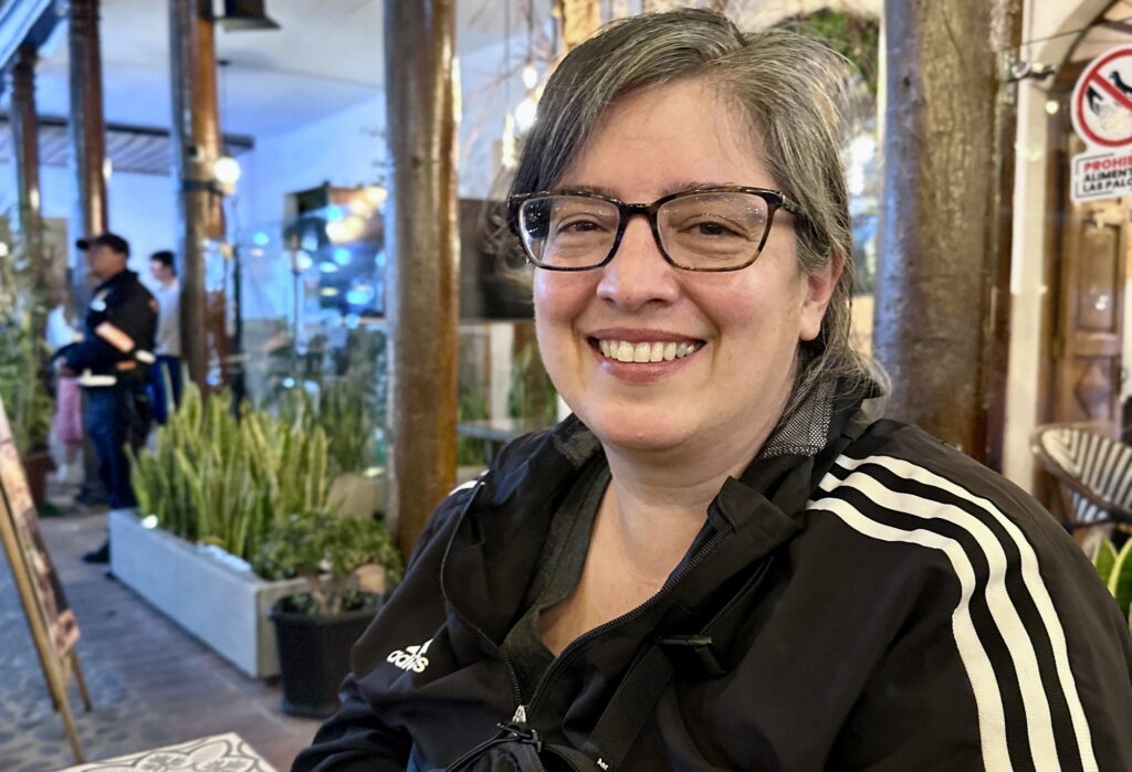 woman smiling at camera