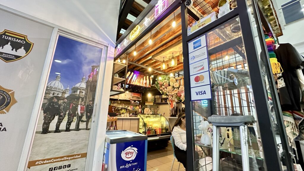 The inside of a cafe