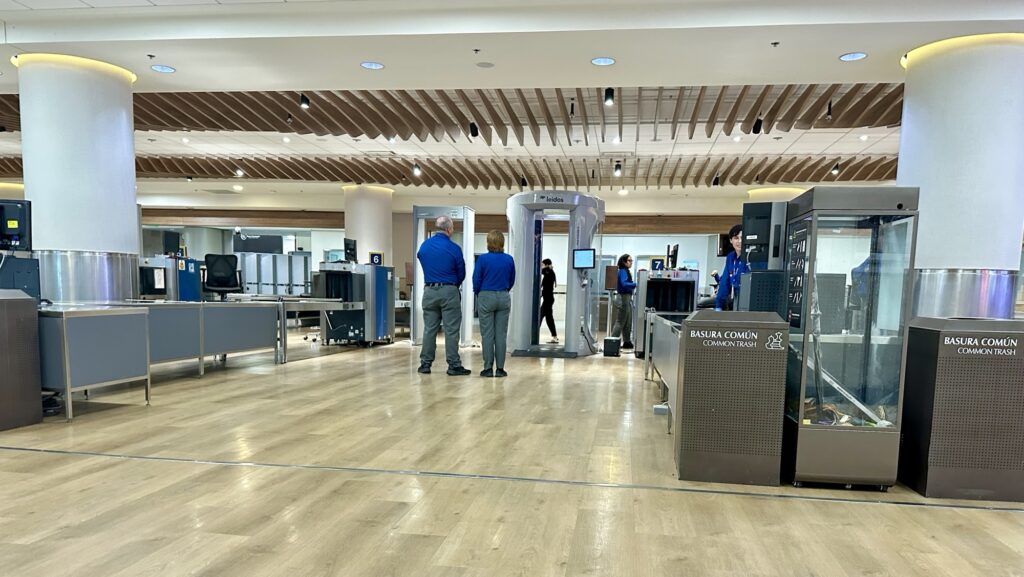 security staff at Quito airport