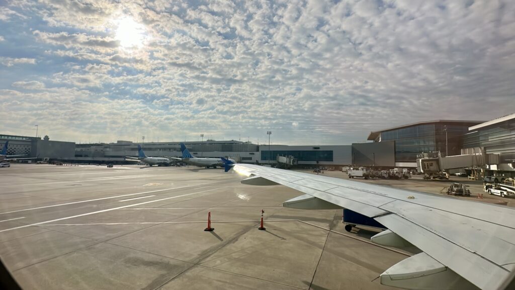airplane view of Houston airport