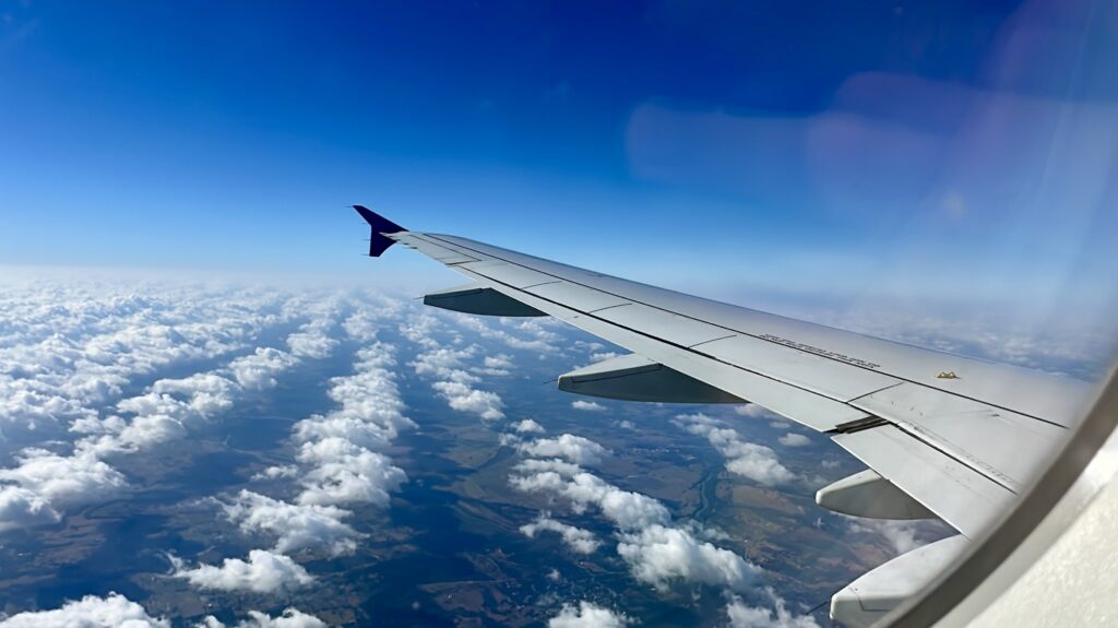 view from an airplane 