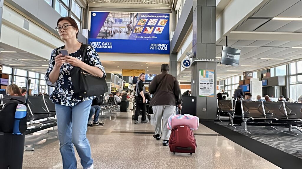 A view in the Austin airport terminal
