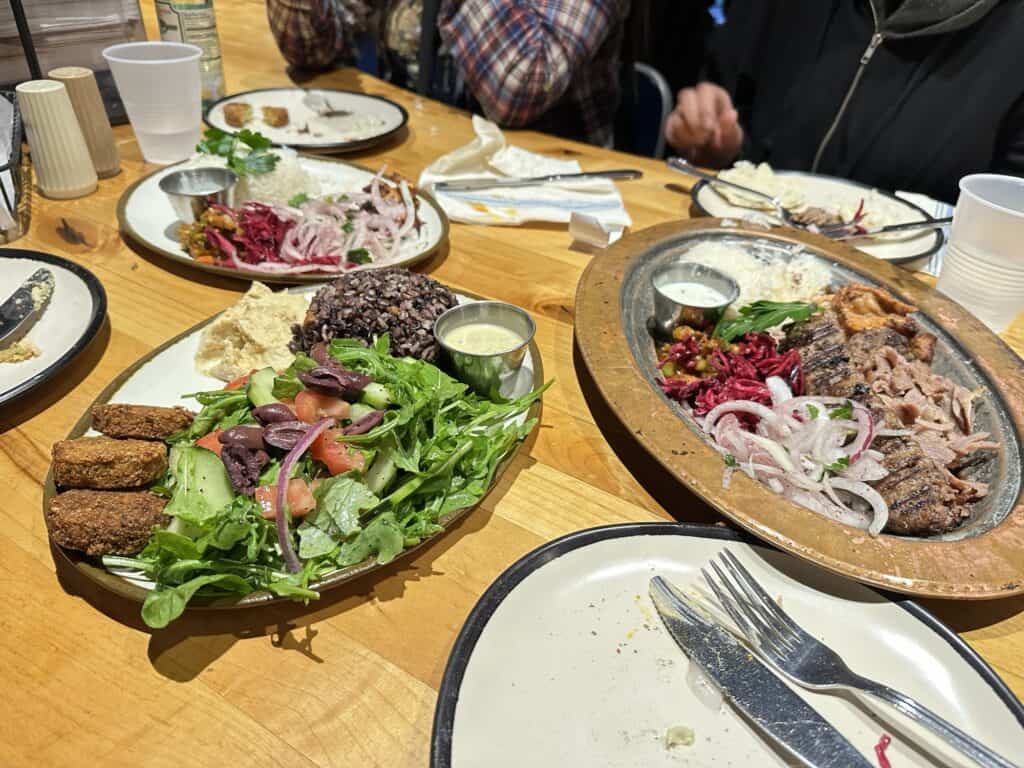 Turkish food on a table