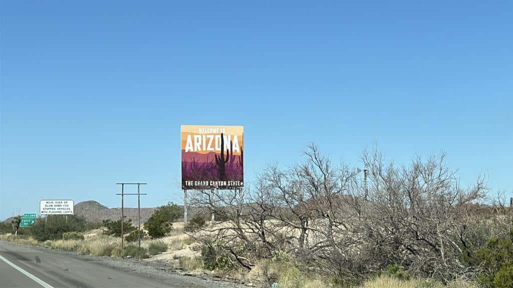 welcome to Arizona sign